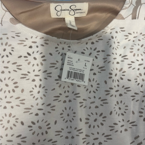 Jessica Simpson White ‎ and Brown Midi Dress - Picture 2 of 4